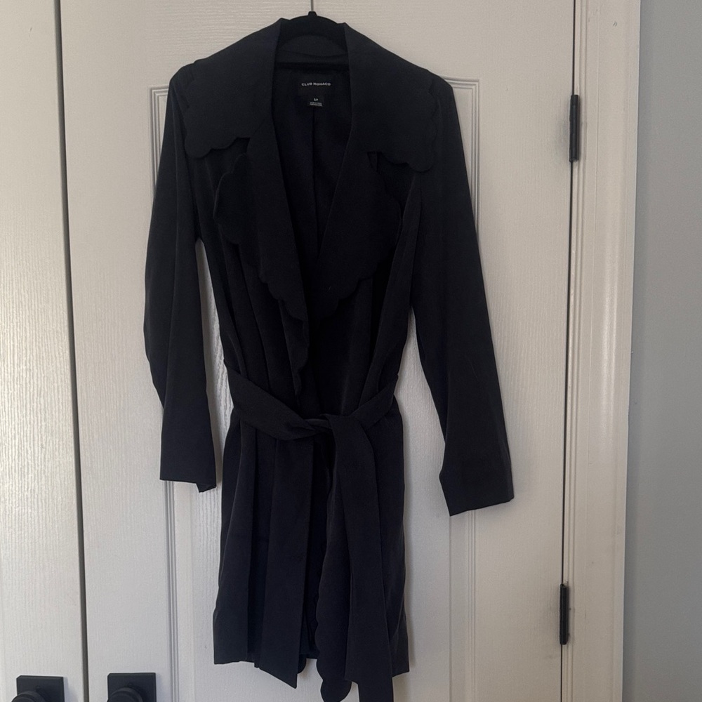 Club Monaco Navy Trench Coat